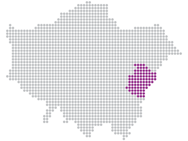 map of London and Bexley