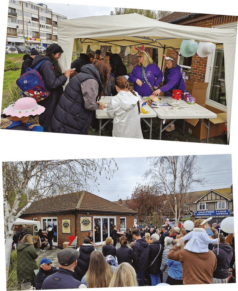 Photos of event held by Crayford Community Group