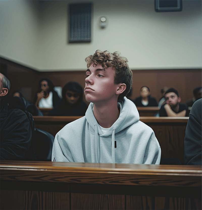 Photo of young person in court from Adobe Stock