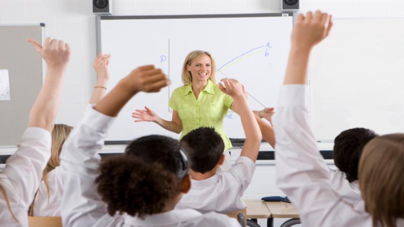 Image of a teacher in classroom 