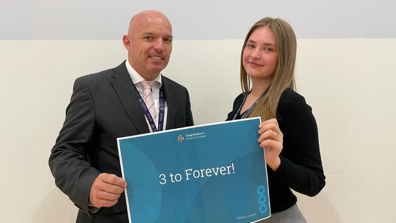 Haberdashers’ Crayford Academy Executive Headteacher, Steve Wheatley and Tilly