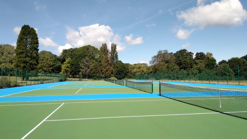 Danson tennis courts refurbished