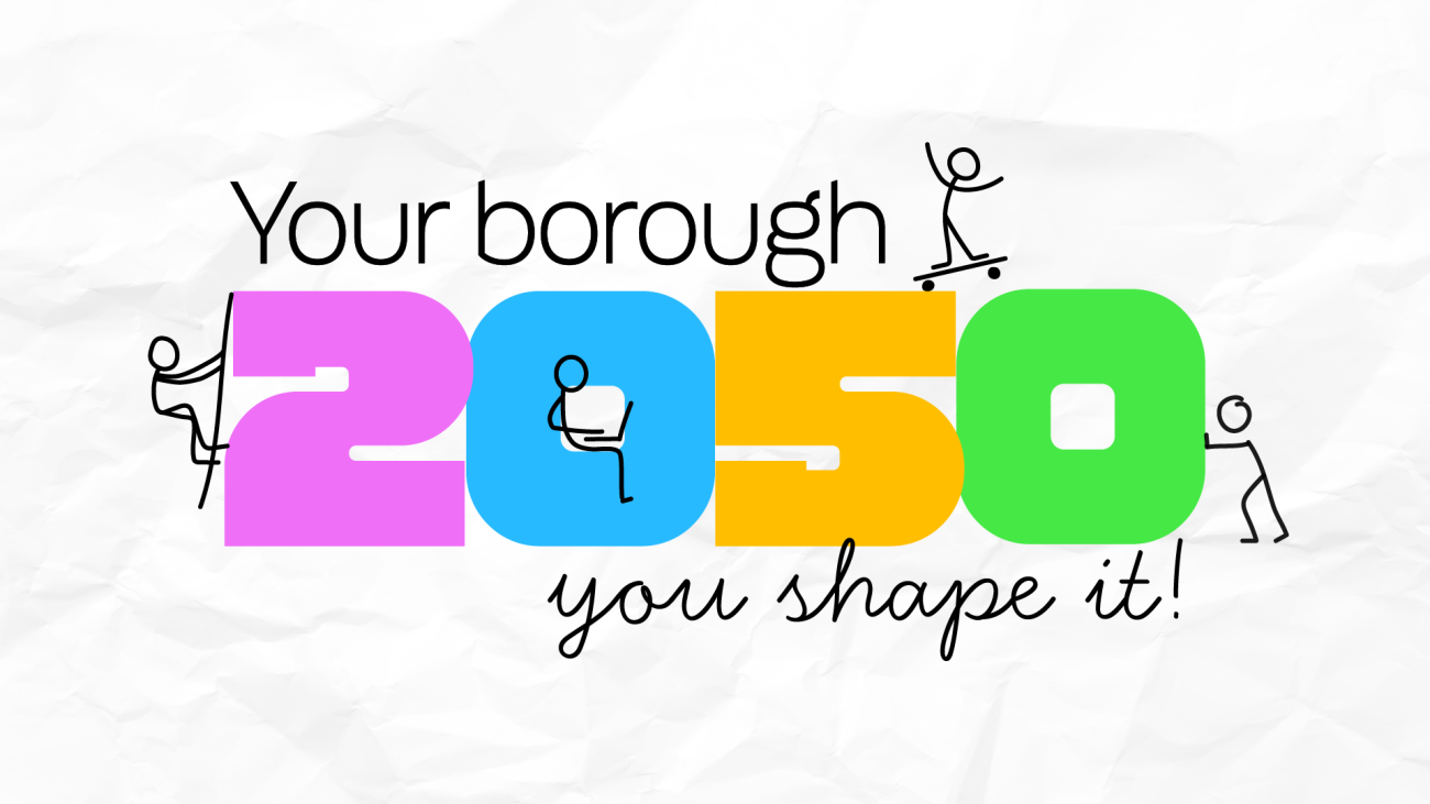 Your borough, you shape it. Bexley 2050 logo.