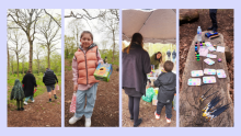 Photo of young people enjoying an easter egg hunt