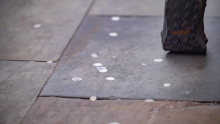 Image of chewing gum on street pavement